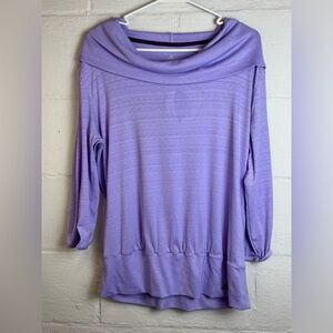 Adidas Woman’s Lilac Purple Casual Lightweight Cozy Chic Athletic Shirt Sz Large